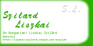 szilard liszkai business card
