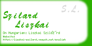 szilard liszkai business card